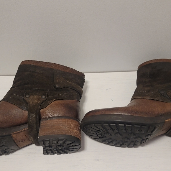 Couture Vera Wang Brown LeatherBoots / Booties, Made in Italy, Size 7.5 - Picture 10 of 11